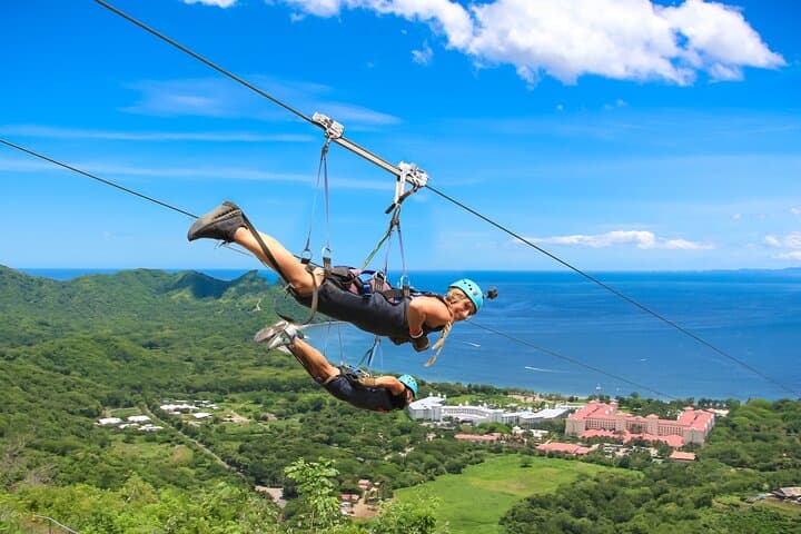 Diamante Eco Adventure Park Ocean-View Zipline: Superman Line in Guanacaste, Costa Rica