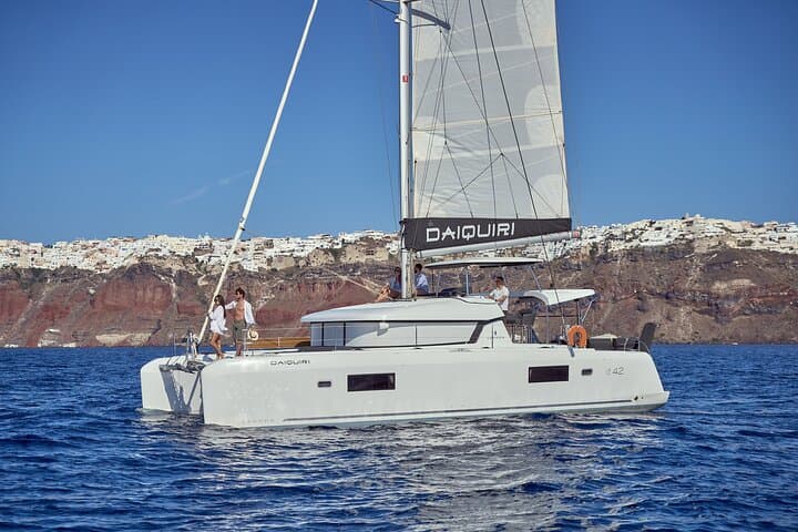 Santorini Caldera Semi-Private Sailing Cruise with BBQ, Snorkel & Sunset photo 6