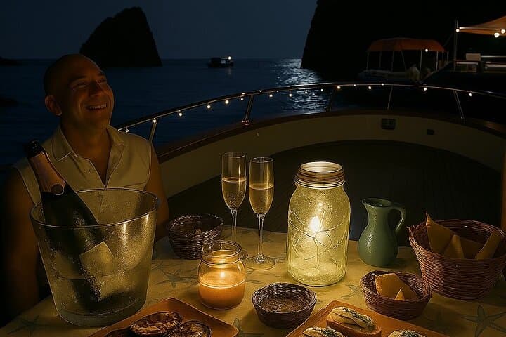 Star-Lit Panoramic Boat Tour with Cilento Tasting and Moonlight Swim photo 2