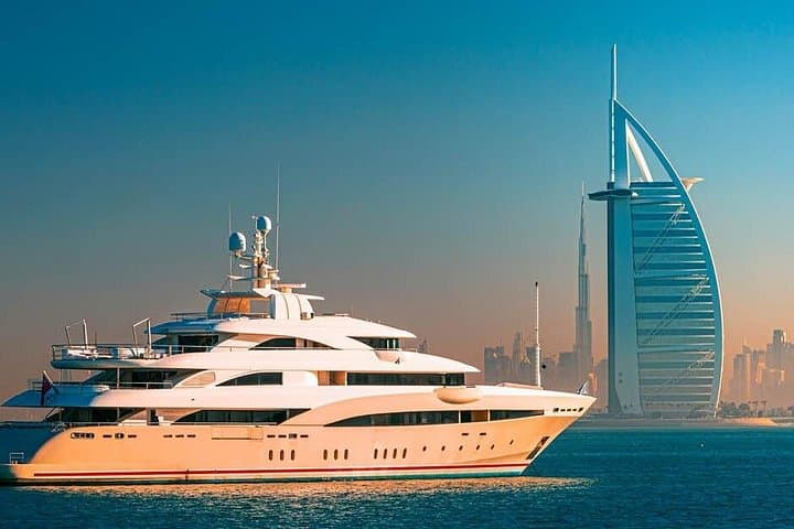 Dubai Superyacht Sundowner: 3-Hour Marina Cruise with Dinner & Sunset Views photo 1