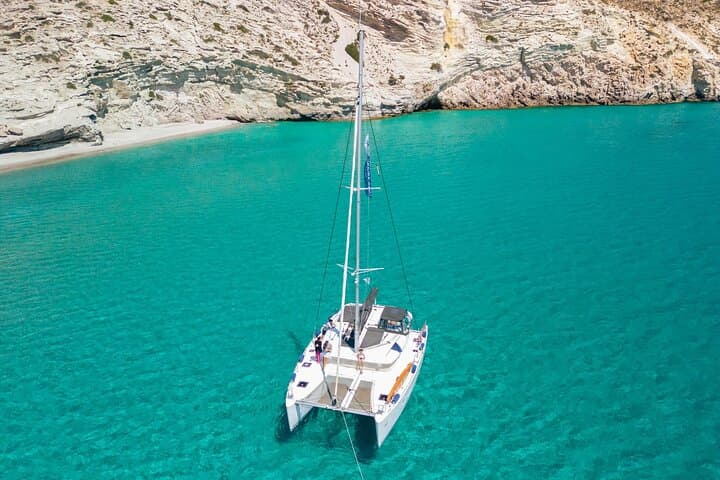 Full-Day Catamaran Cruise to Kleftiko, Poliegos & Milos (Lunch Included) photo 1