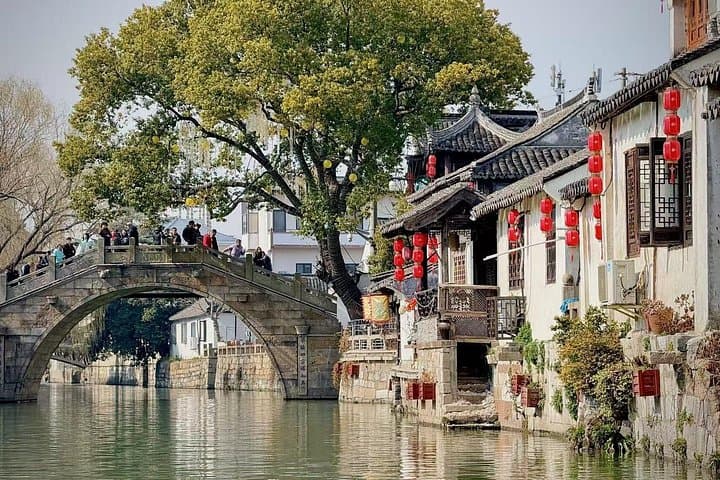 Authentic Fengjing Watertown Day Trip from Shanghai — Private Boat, Local Lunch & History photo 1