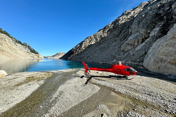 Helicopter Landing in the Coast Mountains: Backcountry Flight from Vancouver