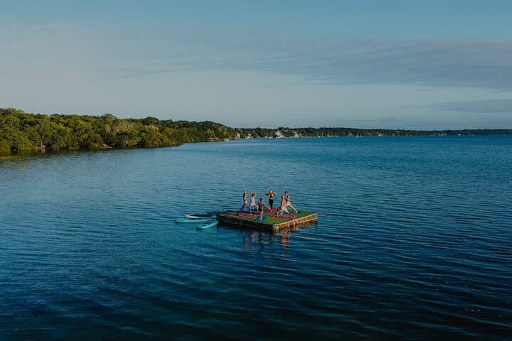 Floating Yoga on Laguna Bacalar: Paddle-Board Sunrise Session