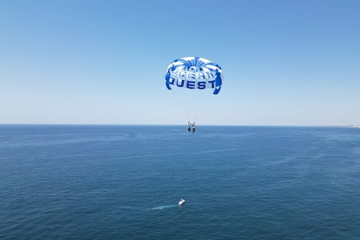 Parasailing from Vilamoura Marina — Algarve Coast Aerial Tour photo 1