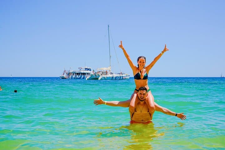 Vilamoura Catamaran Cruise to Benagil with Secluded Beach BBQ