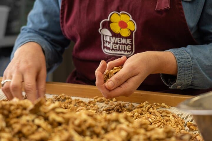Walnut grove tasting and private farm visit near Cognac
