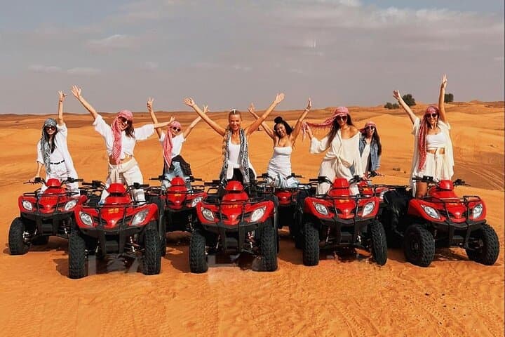 Dubai Red Dunes Quad Biking & Desert Safari with BBQ Dinner