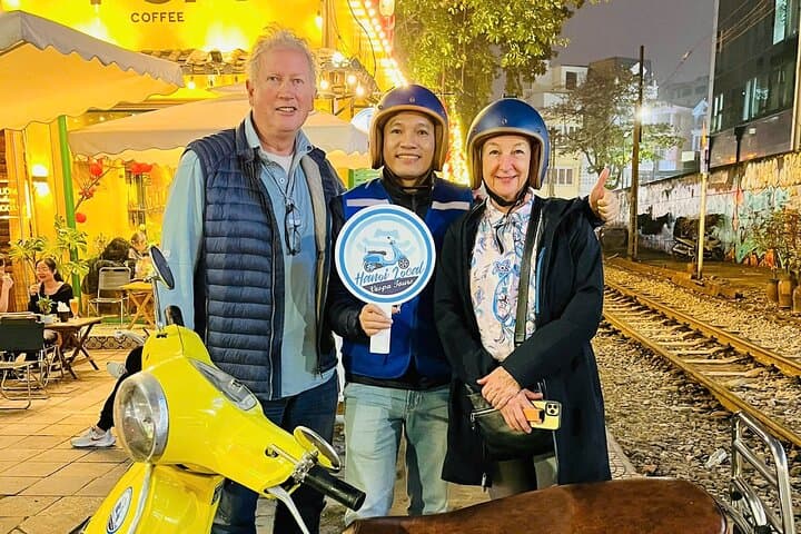 Hanoi Vespa Night Tour: Sunset Vespa Ride, Street Food & Train Street Experience photo 3