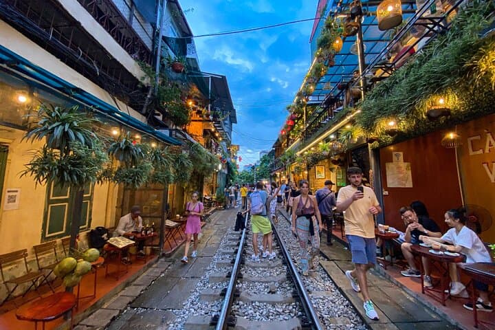Hanoi Vespa Night Tour: Sunset Vespa Ride, Street Food & Train Street Experience photo 2