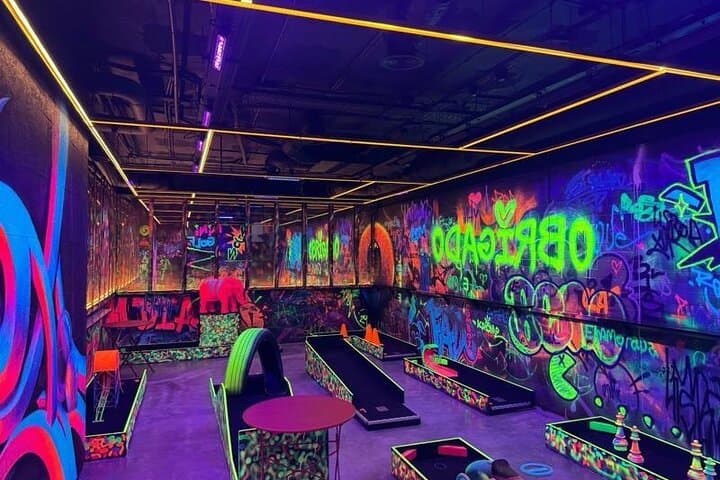 Neon Nights: UV 18-Hole Mini Golf and Cocktail Bar in Lisbon photo 2