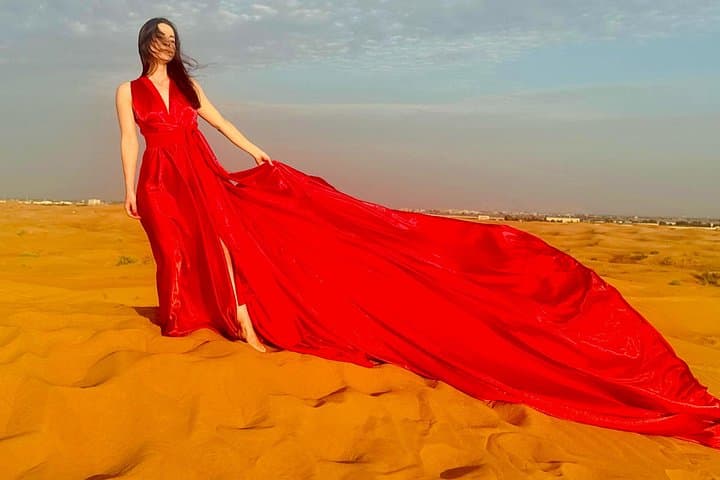 Dubai Evening Desert Safari with Flying Dress Photoshoot photo 3
