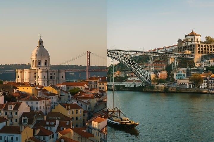 Lisbon-to-Porto Private Transfer with Two Sightseeing Stops