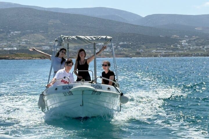 Paros No-License Boat Rental from Pounta — Blue Lagoon & Secluded Beaches photo 1