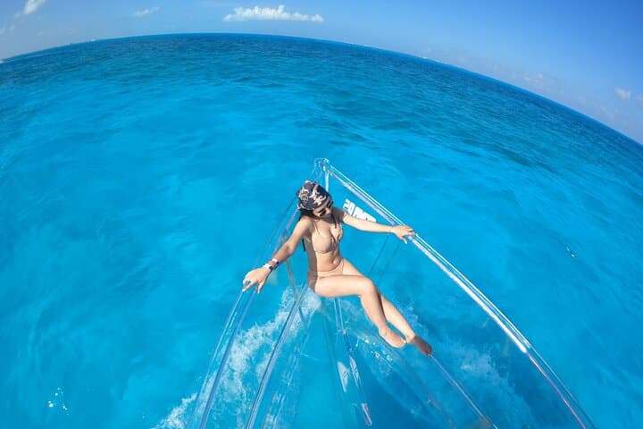 Clear-Bottom Boat Tour in Cancun: 90 Minutes Over Nichupté Lagoon and Coral Reefs photo 4