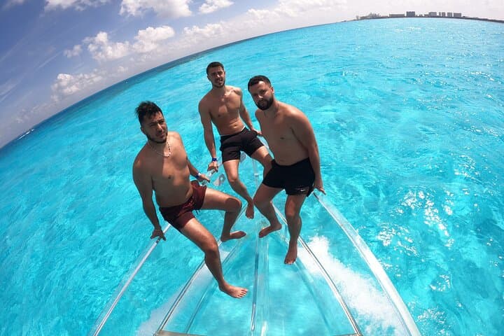 Clear-Bottom Boat Tour in Cancun: 90 Minutes Over Nichupté Lagoon and Coral Reefs photo 5