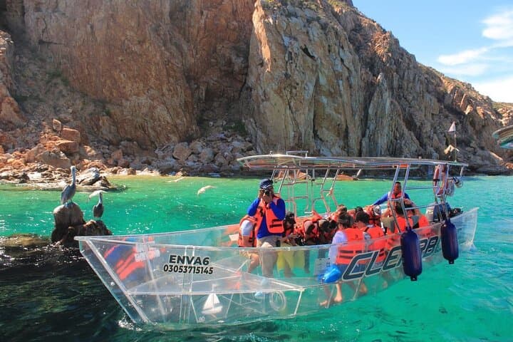 Transparent Boat Tour to Cabo San Lucas Arch and Playa del Amor