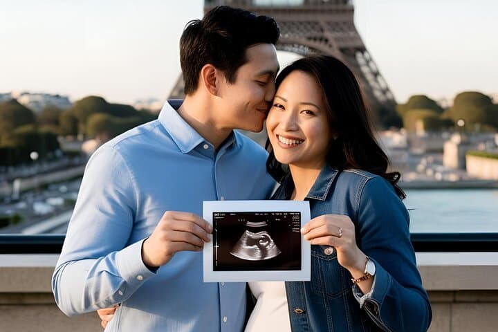 Eiffel Tower Pregnancy Photoshoot: Paris Maternity Session photo 5