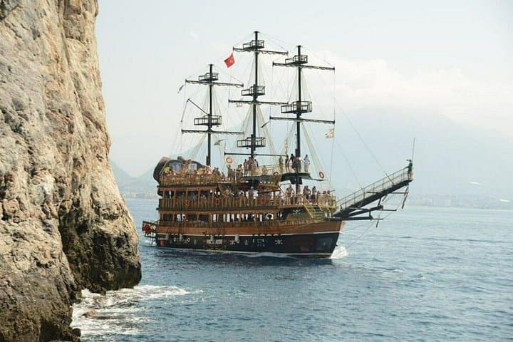 Alanya Pirate Boat Tour: Foam Party, Caves & Cleopatra Beach Swim photo 2