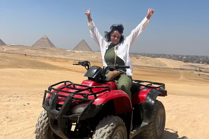 Giza Pyramids Quad-Bike & Camel Experience: Private Tour with Bazaar Stops photo 2