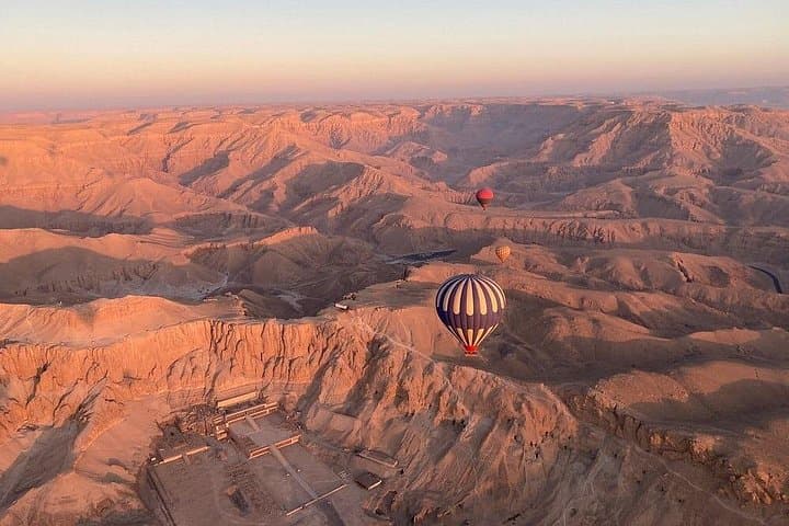 Sunrise Hot Air Balloon Over Luxor: Nile Valley Aerial Flight at Dawn photo 1