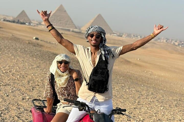 Giza Pyramids Quad-Bike & Camel Experience: Private Tour with Bazaar Stops