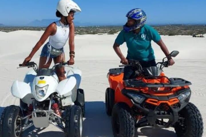 Cape Town Action Day: Quadbike Dunes, Two Oceans Aquarium & Sunset Champagne Cruise
