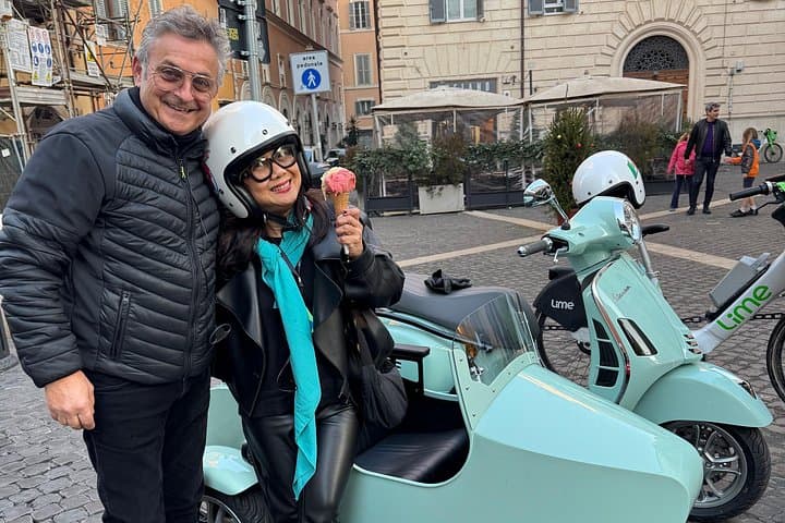 Rome Vespa Sidecar Tour with Gelato — 3-Hour Private Ride Through Historic Streets photo 4