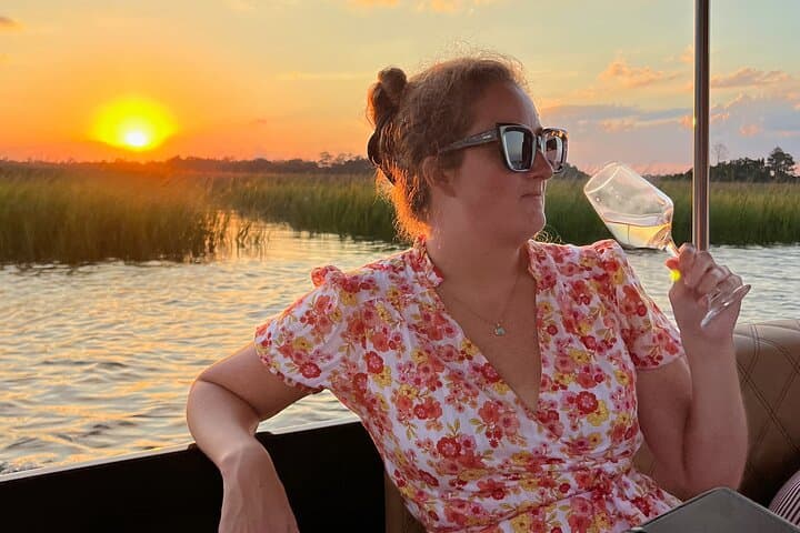 Sunset Private Electric Boat Charter in Savannah — Luxury Captained Cruise photo 2