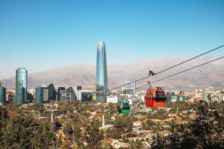 Santiago Skyline: San Cristóbal Funicular & Cable Car Private Tour