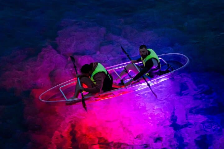 Night Kayak Under the Stars: Glowing Kayak Tour in Pula's Blue and Devil Caves photo 2