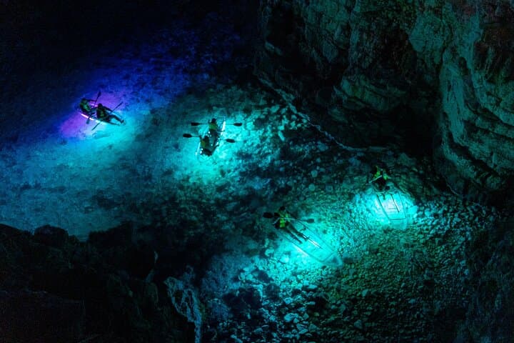 Night Kayak Under the Stars: Glowing Kayak Tour in Pula's Blue and Devil Caves photo 3