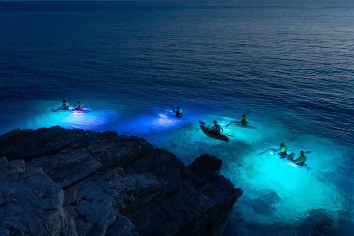 Night Kayak Under the Stars: Glowing Kayak Tour in Pula's Blue and Devil Caves photo 1