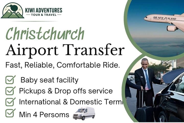 Christchurch Airport Van Transfer — Private Van to City (Min 4) photo 2