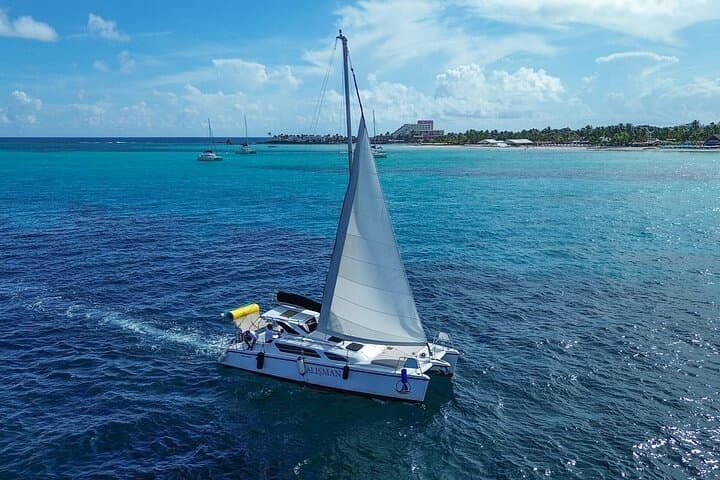 Isla Mujeres Catamaran Cruise: Snorkel, Open Bar & Sunset from Puerto Morelos photo 3