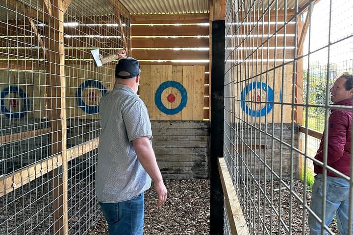 Axe Throwing in Amsterdam West: UP Events Outdoor Target Experience