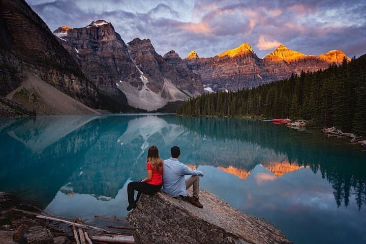 Golden Hour at Lake Louise and Moraine Lake: Sunset Photo Tour from Banff photo 2