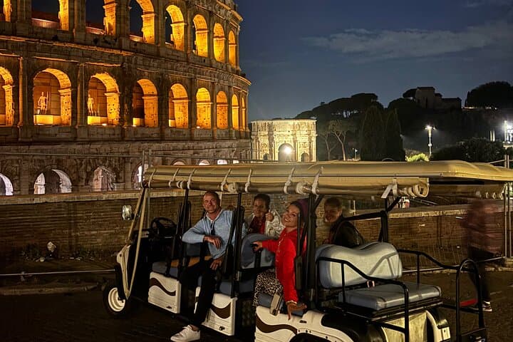 Private Night Golf Cart Tour in Rome: Illuminated Monuments & Trastevere After Dark