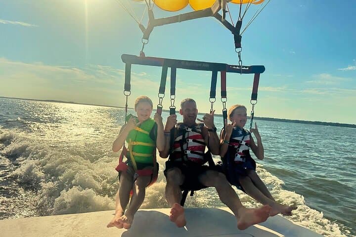 Hilton Head Parasailing Over Calibogue Sound: Harbour Town & Dolphin Views photo 6