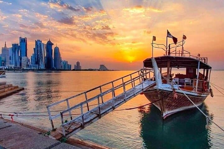 Doha Land-and-Sea City Tour: Souq Waqif, Katara & Traditional Dhow Ride