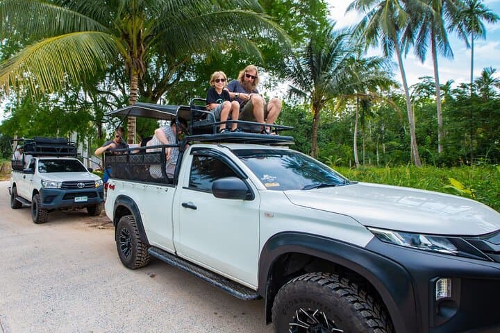 Eco-Friendly 4x4 Jungle Safari Koh Samui Waterfalls & Temples