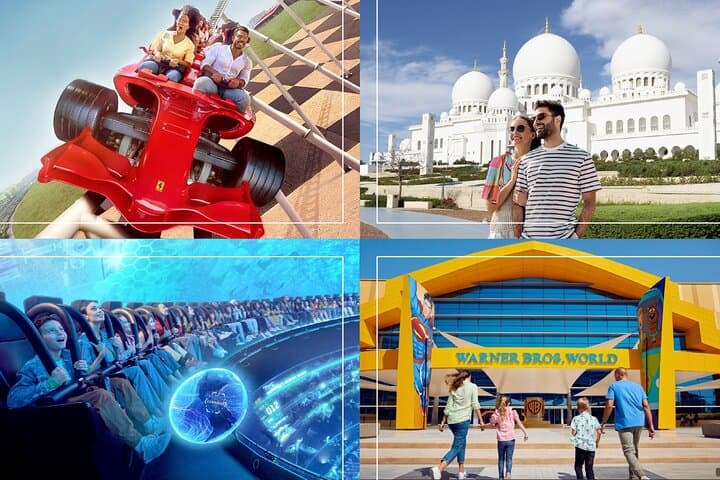 Full-Day Ferrari World and Sheikh Zayed Grand Mosque Tour from Dubai