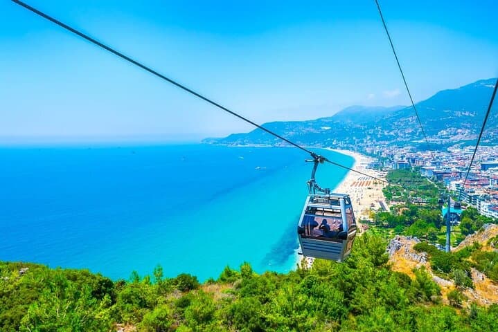 Alanya Coastal Highlights: Boat Cruise, Cable Car & Dimçay Lunch from Side
