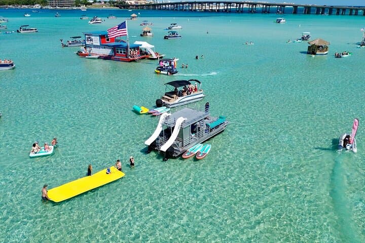 Private Crab Island Slide Pontoon Charter — Double-Decker Day at Destin’s Floating Playground photo 2