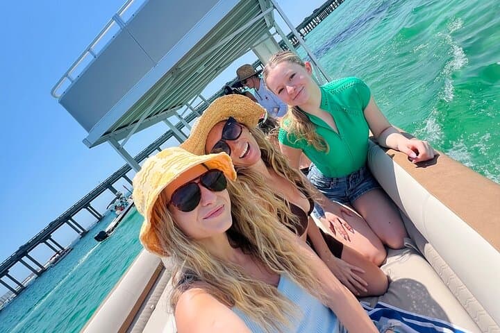 Private Crab Island Boat Charter with Inflatables and Slide in Destin