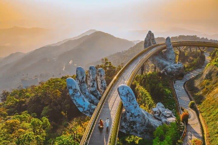 Ba Na Hills & Golden Bridge Day Tour from Da Nang — Cable Car, French Village & Dragon Bridge Night View photo 2