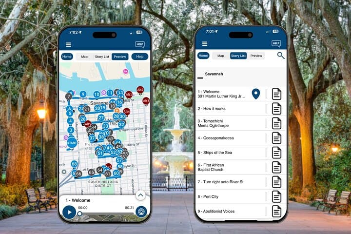 Historic Savannah Self-Guided Walking Audio Tour — Riverfront to Squares