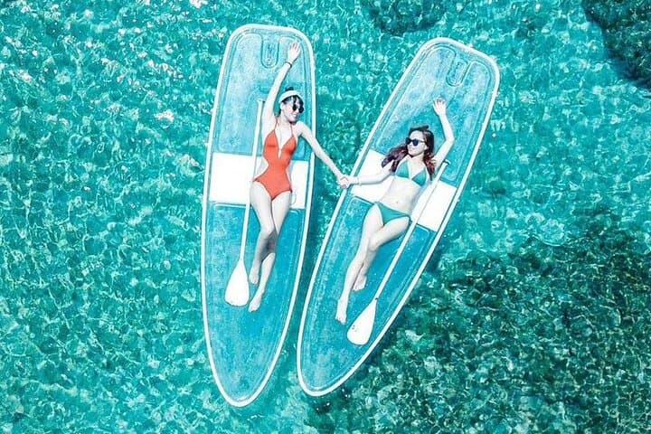 Transparent Kayaks & Paddleboards at La Paz’s Coromuel Beach