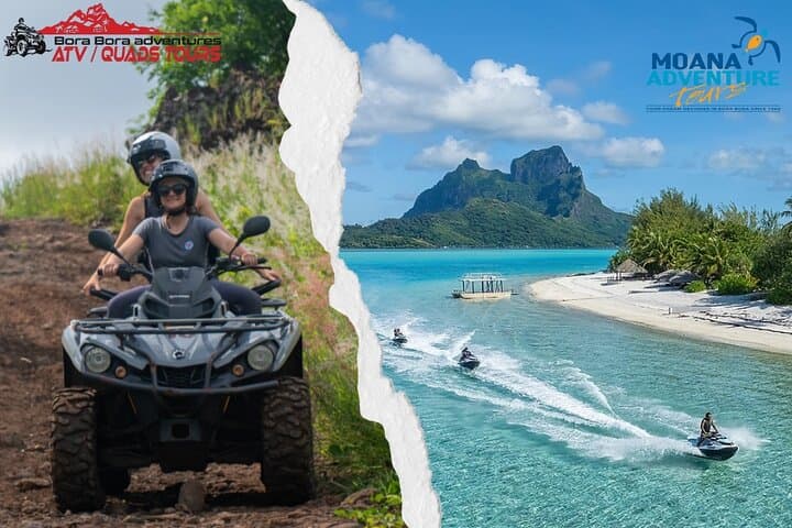 Bora Bora Combo Jet Ski and ATV Quads Tour — Lagoon Circles and Summit Views