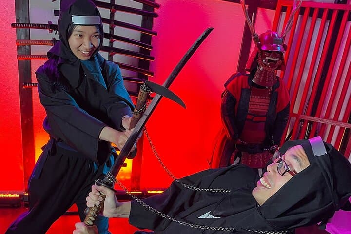 Hands-On Ninja Training in Osaka: Costume, Sword Lessons & Shuriken Practice photo 3